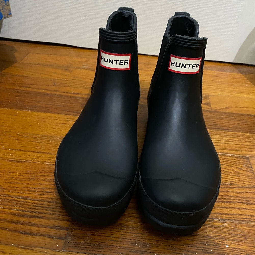 Hunter Black Chelsea Boots